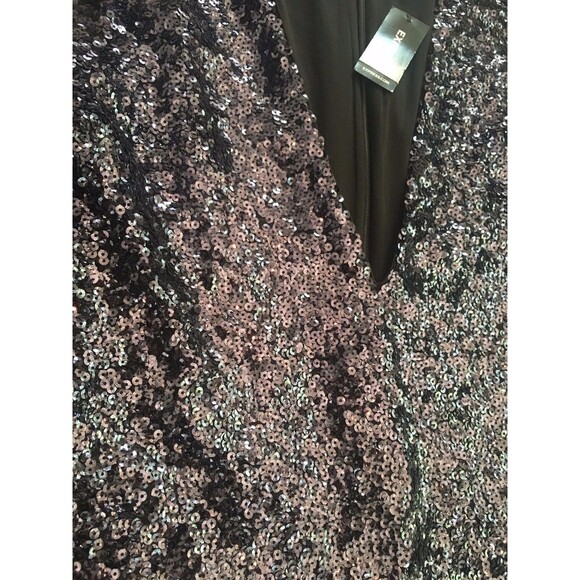 Express Blue Sequin Mini Party Dress SZ 4 NEW! - Picture 4 of 5